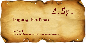 Lugosy Szofron névjegykártya
